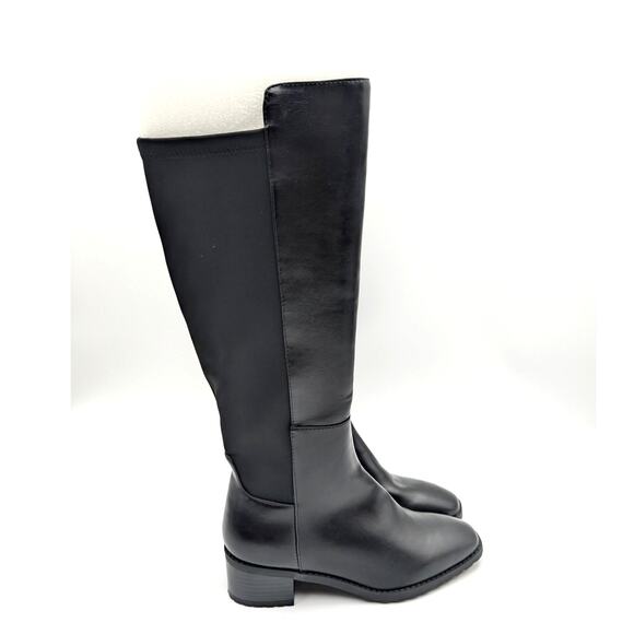 Anne Klein Stamford Knee High Boots Women's Almond Toe Black Size US7.5M EU38 - Picture 3 of 13